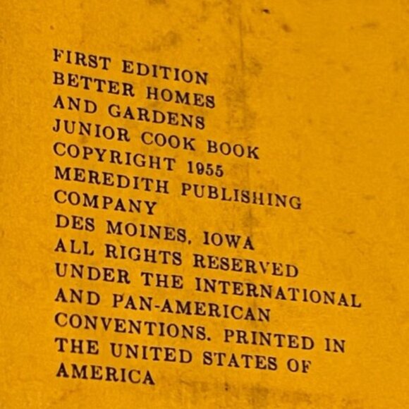 Better Homes & Gardens Junior Cookbook First Edition 1955 Vintage - Picture 6 of 12